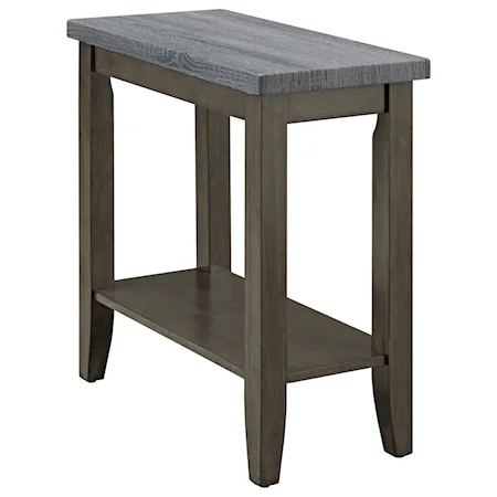 Chairside Table with Lower Shelf